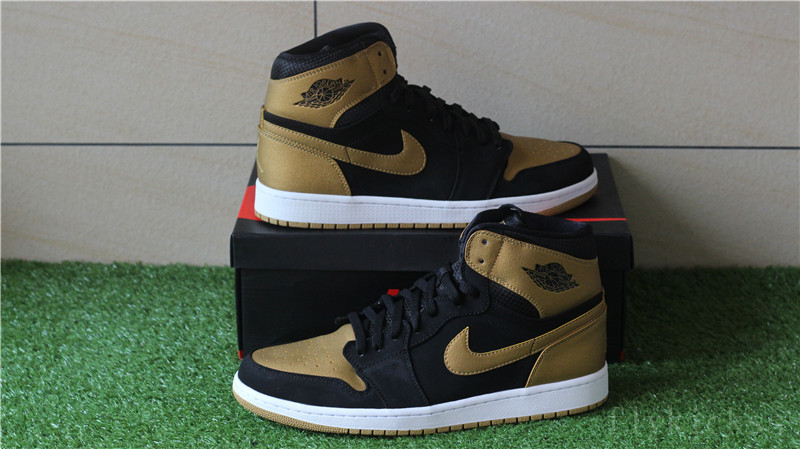 Air Jordan 1 I Retro High OG Black Gold Metallic